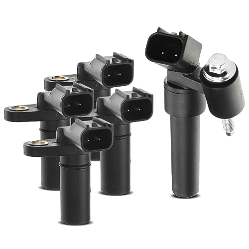A-Premium 5-PC Engine Camshaft Crankshaft Position Sensors Compatible with Ford F-150 F150, Explorer, Fusion, Edge, Transit-250, Mustang, Taurus, Flex, Police Interceptor & Lincoln MKZ, MKX, MKS, MKT