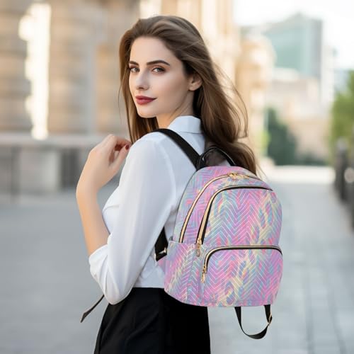 Mini sac à dos matelassé au design moderne et motif léopard unique - 6