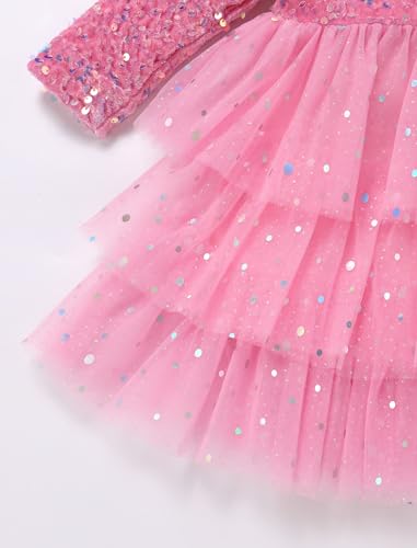 AWIBMK Toddler Girls Christmas Velvet Dress for Kids Tulle Velvet Princess Vintage Evening Dresses Fall Winter Outfits4