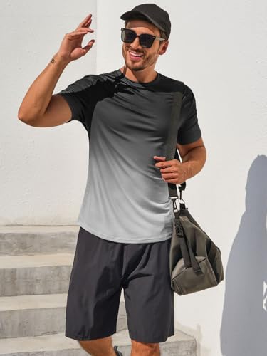 rrhss Mens Muscle Gym T-Shirts Short Sleeve Workout Athletic Bodybuilding Cotton Tee3