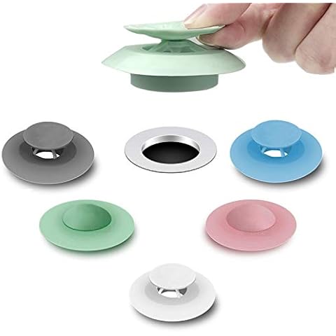 Shower Drain Stopper - Silicone Bathtub Drain Strainers, Hair Trap Hair Catcher Bathtub Drain Stopper Protectors Cover Easy to Install and Clean Suit for Bathroom Bathtub and Kitchen 5 Pack Cover