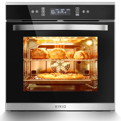 Image of 24 Inch Wall Oven, 11 Cooking Functions Bulit-in Wall Oven, 24H Timer | 2.83 Cu.Ft (80L), Touch Control, Safety Lock, 240V 3220W