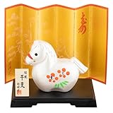 瀬戸陶芸社 2026年 干支 置物 置き物 コンパクト 午 馬 うま 正月飾り 開運 福午 ラインストーン 昭峰窯 154