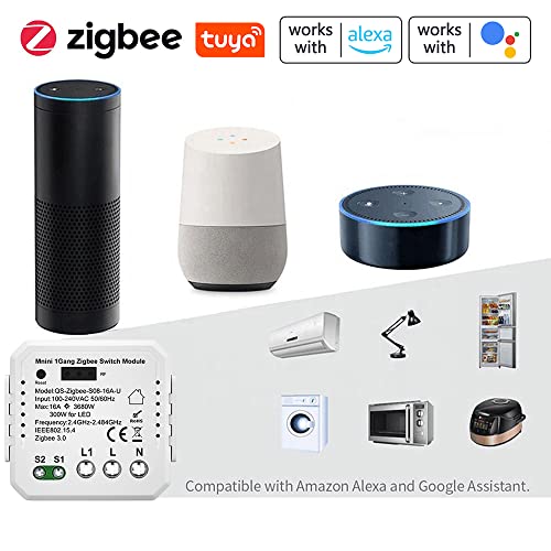 yangzy qs zigbee s08 16a u tuya zigbee zigbee bouton poussoir normal module de commutation appareil électrique domestique max 3 gang switch control module mobilephone app télécommande compatible alexa