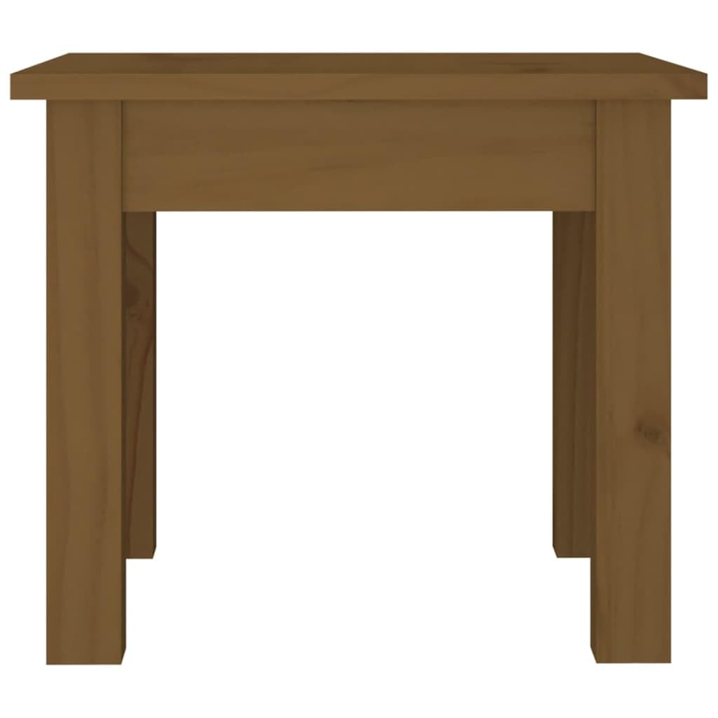 Mesa de centro marrón miel 35 x 35 x 30 cm madera maciza de pino para salón, sofá, mesa auxiliar con espacio de almacenamiento para salón, habitación de invitados, oficina y pasillo