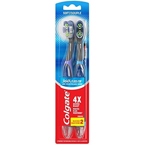Colgate 360 Floss Tip Battery Powered Toothbrush, 2 Pack Cover