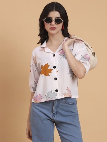 Image of Women's Cotton Blend Printed Combo (Pack of 2) Shirts - 3 /4 Sleeves V Collar Neck (COMBO1744)