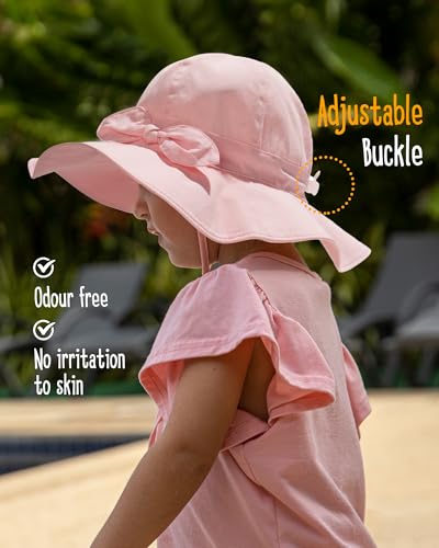 Image of FURTALK Baby Sun Hat Toddler Beach Hats with UPF 50+ Sun Protection Wide Brim Girls Bucket Hat