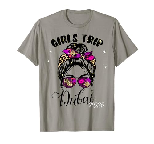 Girls Trip Dubai 2025 Chemises pour femme Weekend Birthday Squad T-Shirt