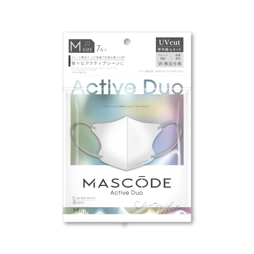 [MASCODE] y }XR[h Xz}XN sDz ⊴}XN  UVJbg ԕ  傫TCY ̃}XN }XN sDz}XN oCJ[ 3D}XN Active Duo ANeBufI V[Y (1, M/Vo[z