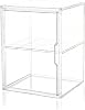 Clear Stackable Plastic Storage Bins with Magnetic Lid, Dustproof Stackable Display Box Large Action Figure Display Case Shoe Box Makeup Organizer Storage