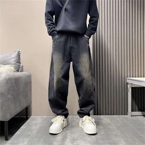 Men's Jeans American Style High Street Loose Jeans Trousers3