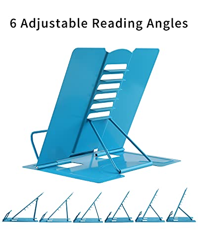 image for MSDADA Book Stand Metal Reading Rest Book Holder Adjustable Cookbook D
