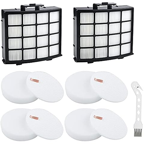 AZ2002 Vacuum Filters Replacement for Shark Vertex DuoClean PowerFin Upright Vacuum AZ2002, AZ2000W, AZ2000 Vacuum Filter, Part XFFKAZ2000, XHFAZ2000 （4 Foam, 4 Felt Filters, 2 HEPA Filters） Cover