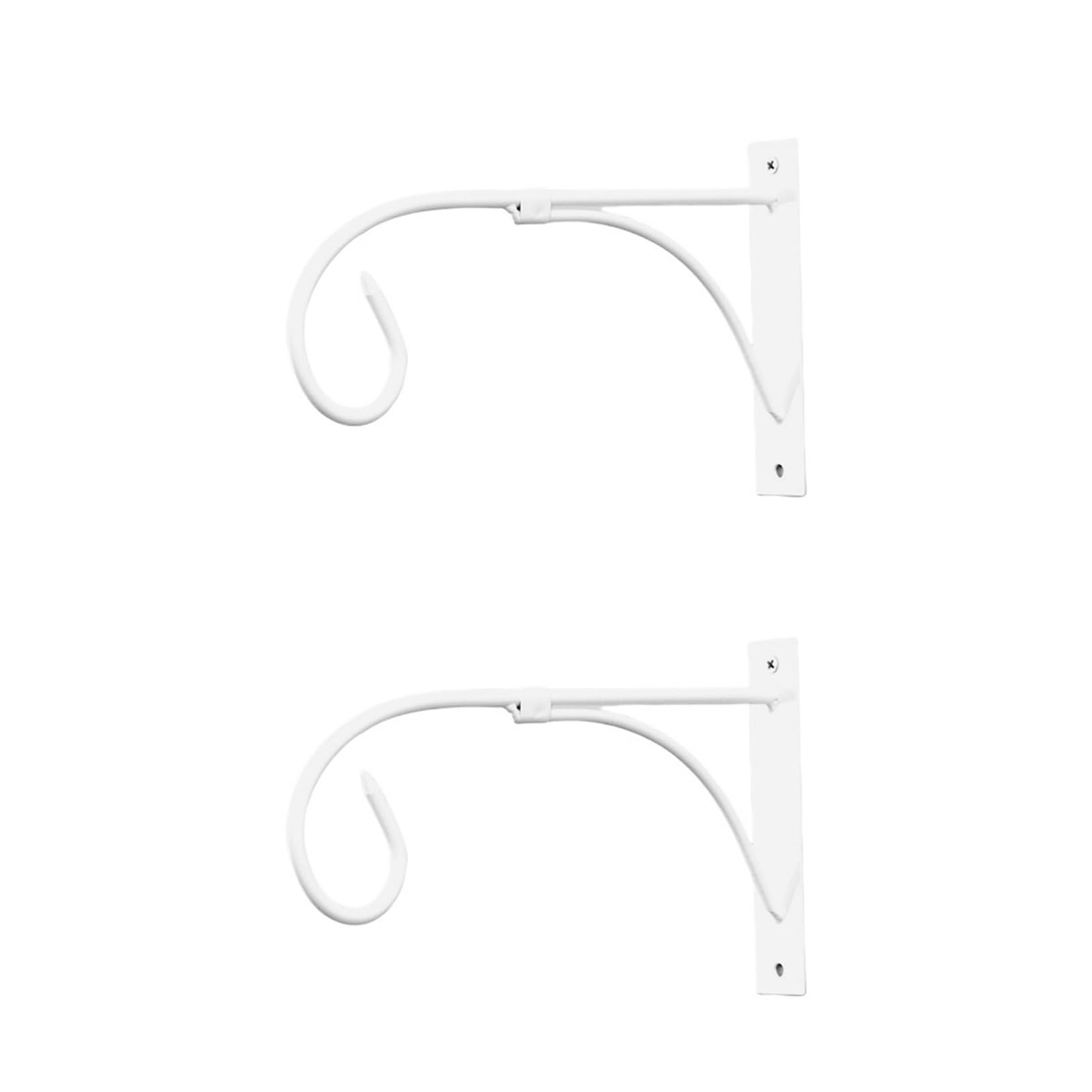 Huwoyg One Color 2 Pcs Bonsai Pot Hanger Premium Material Space Saving Hook For Indoor Outdoor Use White Flowerpot For Plants