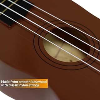 Trademark Innovations Ukulele for Beginners, 21 Inch, Brown - Les Beatles, Paul McCartney, John Lennon, RIngo Starr, George Harrison Trademark Innovations Ukulele for Beginners, 21 Inch, Brown – Image 2