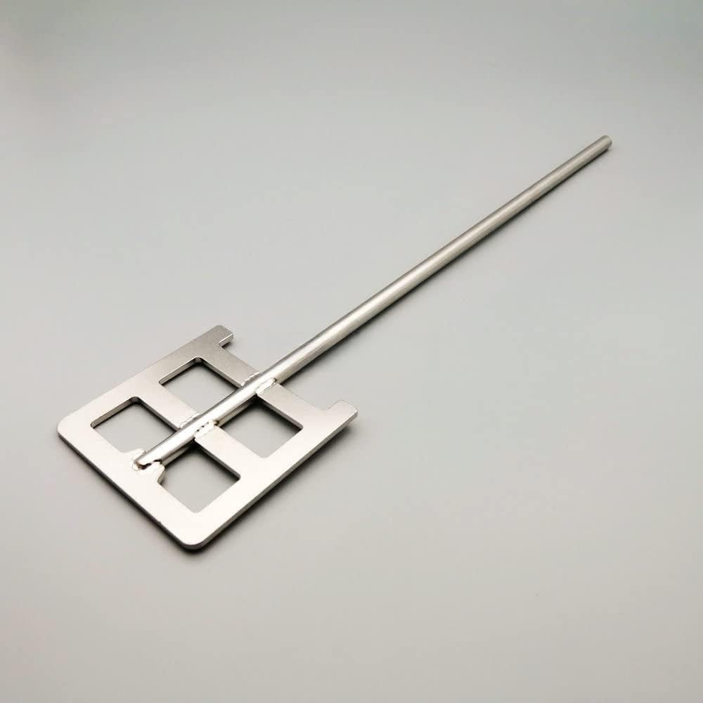 Paleta de Acero Inoxidable Tipo Ancla, 1 Unidad, Ancho de Hoja: 60 mm, 80 mm, Impulsor, Paleta agitadora con Varilla, Utilizada en Herramientas de Mezcla de Laboratorio.(60x8x300mm)