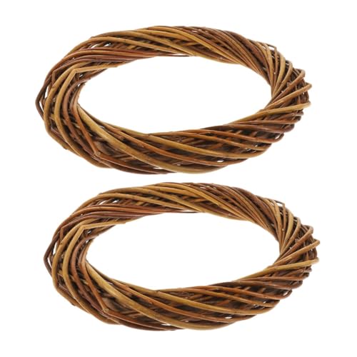 GALPADA 2 pezzi Ghirlande di Vimini Intrecciato per Decorazioni Natalizie e Matrimoni Corona di Salice per Mobili Porte e Pareti per Artigianato e Abbellimento Festivo