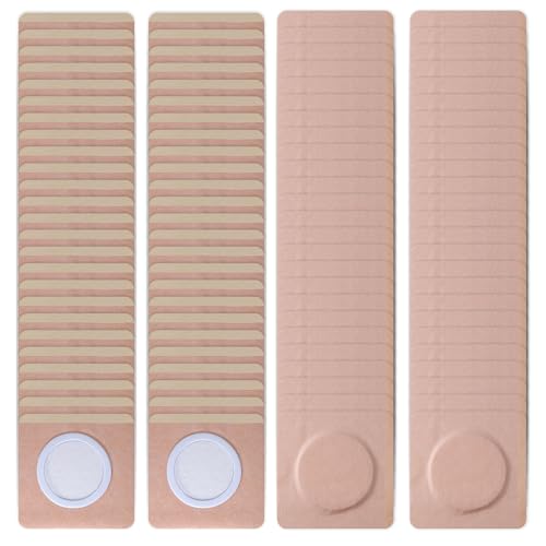 Image of 100Pcs Disposable Castor Oil Belly Button Patch | 3.15 inch*3.15 inch | Highly Absorbent | Self-Adhesive Castor Oil Pack Wrap for Neck /Shoulders /Knees | No Wash | Organic Cotton | Anti-Seepage