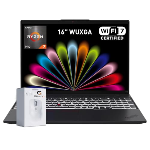 Image of Lenovo ThinkPad L16 Business Laptop, AMD Ryzen7 Pro Touchscreen, 64GB+2TB | DDR5, 16″ WUXGA Low Blue Light Display, IR Camera, WiFi 7, Kensington Nano Security Slot, Fingerprint reader, Win 11 Pro