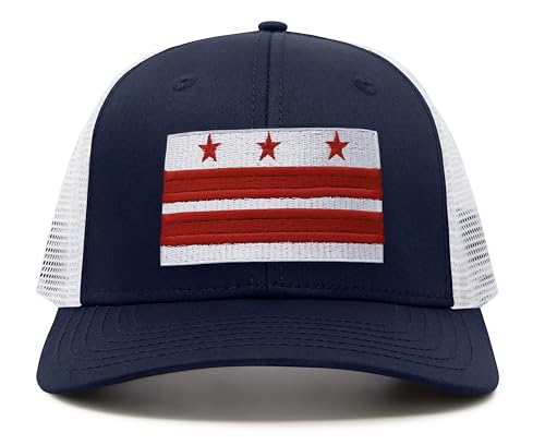 Image of International Tie City Hat for Men and Women, Adjustable Snapback Trucker Baseball Cap with Embroidered Patch