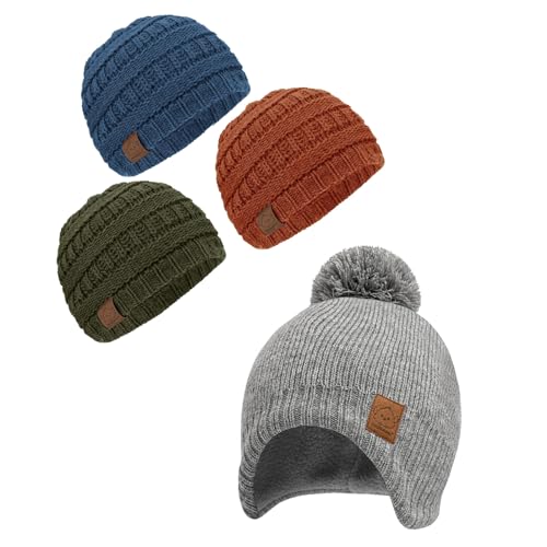 Image of KeaBabies 3-Pack Baby Beanies and Hats and Baby Beanie for Baby Boys, Girls - Soft, Comfortable Headwear for Newborn Boys and Girls, Cozy Winter Caps and Warm Infant Beanies for Everyday Wear