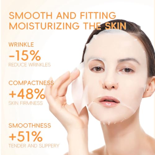 5PCS Silk Sheet Snail Essence Face Mask Sheets,Collagen Sheet Mask,Deep Hydration Moisturizing,Nourishing and Soothing Sheet Mask for Dry and Tired Skin,Highprime Collagen Film,Fade Fine Lines - Image 8