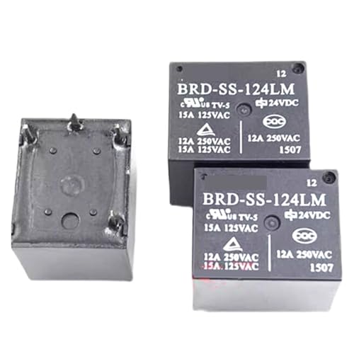 Relais BRD-SS-124LM 24V DC 4 broches pour circuits imprimés électroniques (Lot de 5 pièces)
