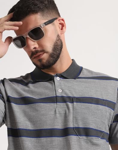Image of INKKR Highflay Striped Men Regular Fit Polo Neck T-Shirt Combo