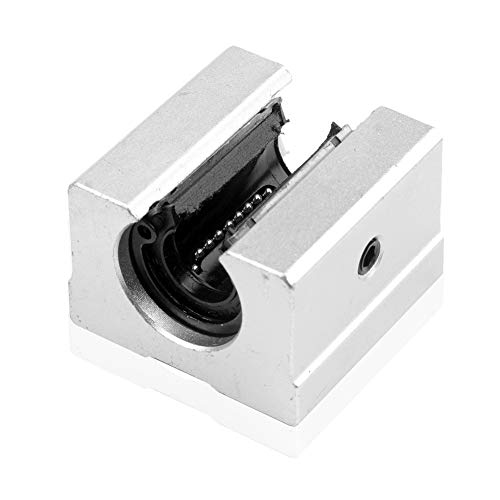 euroharry 2 x SBR20 400mm 40cm Linearführung Gleitschiene Welle mit 4 x SBR40UU Lagerblock 3D Drucker CNC Teile Kohlenstoffreicher Stahl Chrom (2x 400mm, SRR20) – Bild 4