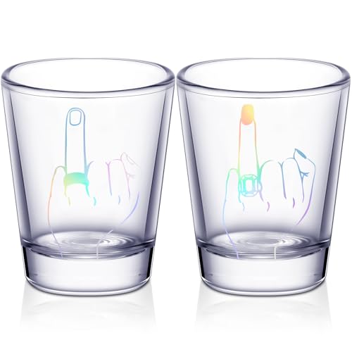 Image of Mimorou Bride and Groom Glasses 2 Pieces Ring Finger Wedding Funny Bride Wine Glass 2 oz Mr and Mrs Engagement Gifts Stemless for Newlyweds Couples (Silver)