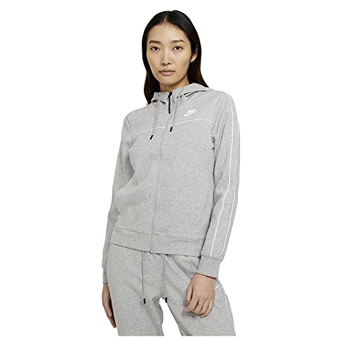 Nike Sw Mlnm Essntl Kapuzenpullover Dk Grey Heather/White L