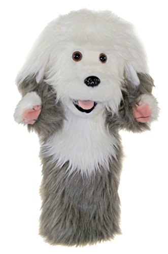 The Puppet Company Long-Sleeves Old English Sheepdog Hand Puppet, 15 inches