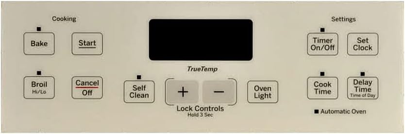 Direct Replacement for GE WB07X24623 Range Range Control Panel - White