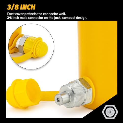 Newtry YX504 10 Ton Hydraulic Jack Cylinder Long Jack 6 Inch Stroke Portable Hydraulic Ram Industrial Lifting Jack Porta Power Retract Automatically thumb #4