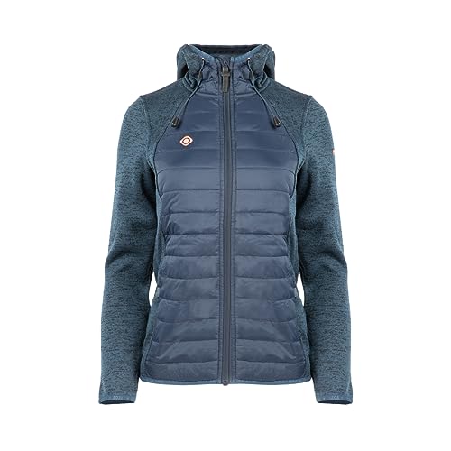 Izas - Chaqueta de Fibra para Mujer - Chaqueta Térmica con Mangas de Punto y Cierre de Cremallera - Material Transpirable Ideal para Actividades al Aire Libre - Noya Azul y Coral - Talla 4XL