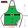 Mommy and Me Aprons 2 Pack Christmas Family Matching Aprons Set Kids Xmas Elf Costume Kitchen Holiday Party With Pockets #4