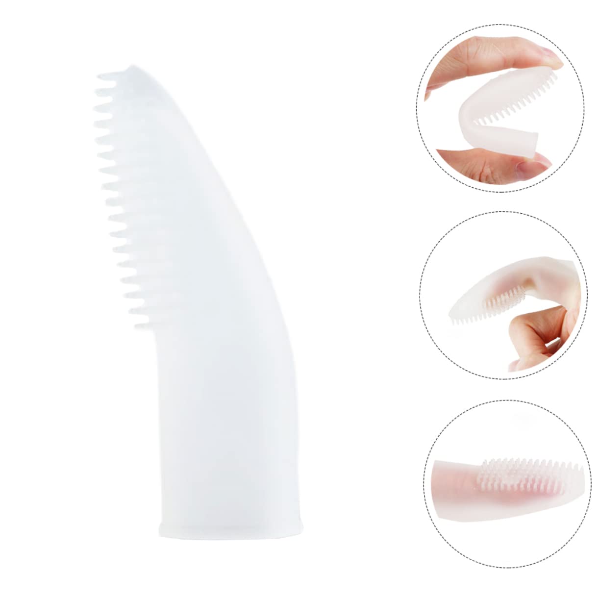 3 Pièces Chien Nettoyage Brosse à Dents Fournitures Pour Chiots Brosse à Dents Pour Chien Brosse à Doigts Pour Pour Chiot Jouets à Mâcher Blanche Gel De Silice Toddmomy