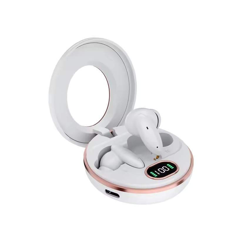 Sleep Earbuds - Auricolari wireless Bluetooth 5.4, 3 g, ultra leggeri, comfort in-ear, prevenzione delle perdite di suono, 28 ore con custodia di ricarica, display LED, ricarica rapida di