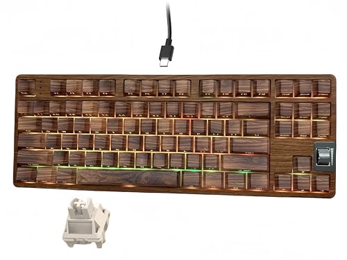 Womier Retro Wired TKL Mechanical Keyboard with Volume...