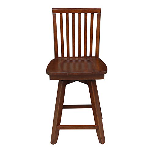 International Concepts Mission Counterheight Swivel Seat Counter Height Stool, 24", Ready To Finish #TOP1