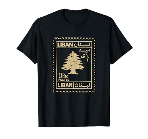 Lebanon Post Stamp Design Featuring Liban Cedar and Lebanese T-Shirt