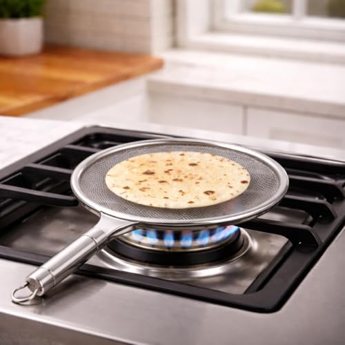 KDM PLUS Stainless Steel Papad Roaster for Gas Stove Multi-Purpose Jali ...