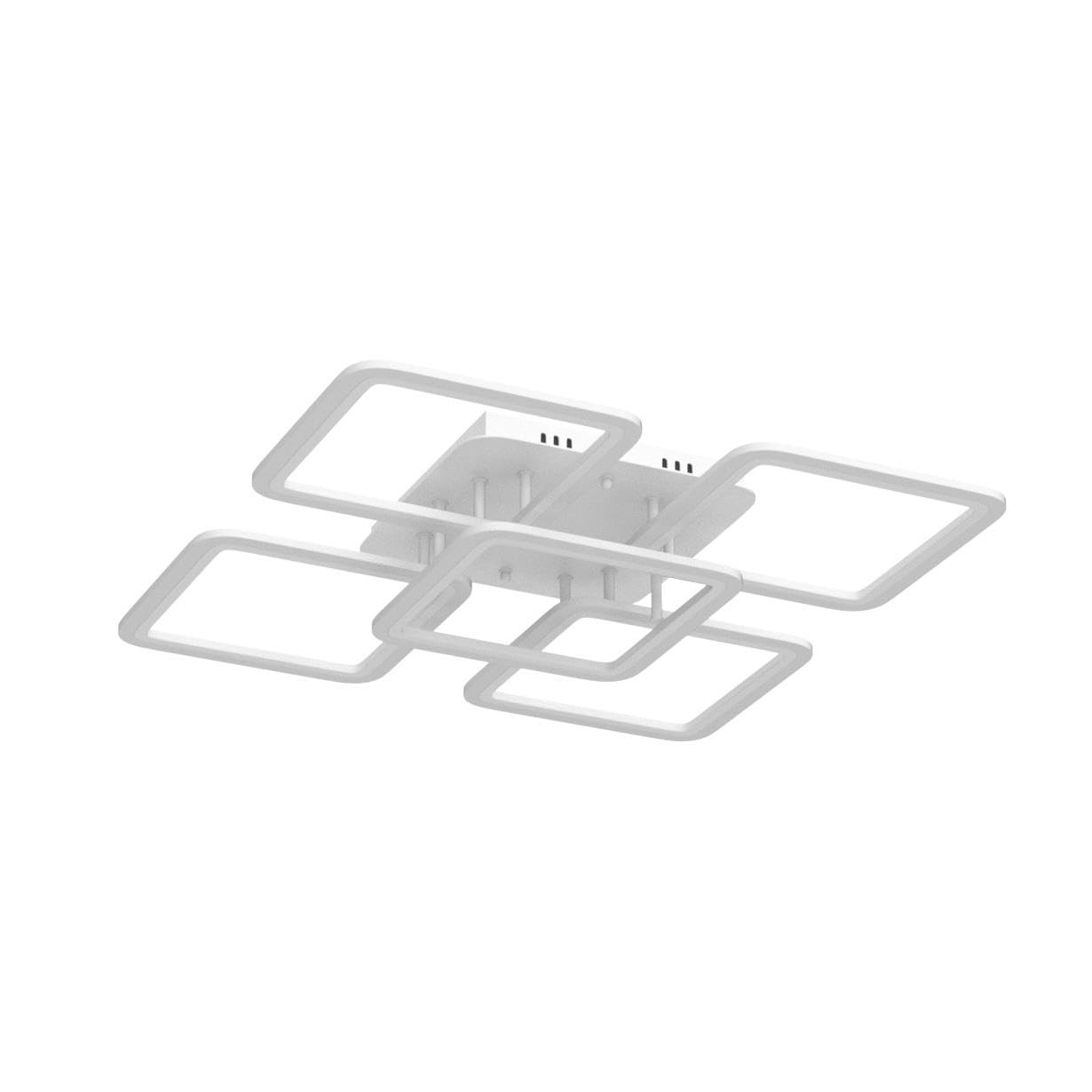 Osairous Lampadario Soffitto LED, 60CM Diametro Plafoniera LED in Acrilico, 70W Lampada da soffitto Moderno Paralume Quadrato per Soggiorno Camera da Letto Bianco Freddo 6500K, 4086lm