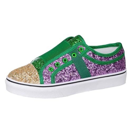 Women's Glitter Tennis Sneakers Flats Sequin Shoes Sparkly Wedding Bridal Shoes Shiny Sequin Shoes