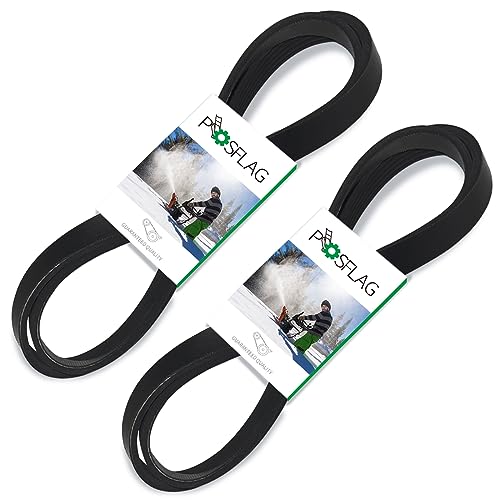 POSFLAG 2 Pack 23161-952-771 V-Belt Replace Honda 23161-952-771, MTD 754-0367, 954-0367, 954-0367A for Honda HS35, HS55, HS55K1, HS55K2, HS55K2, HS522, HS621, HS622 Snow Blowers