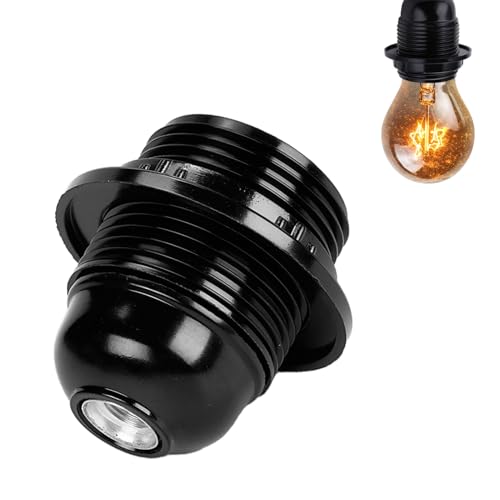 Grosion E27 Lamp Holder,Light Bulb Pendant Socket,Edison Screw ES E27 Light Fitting Bulb Holder,Table Lamp Fittings with Shade Lampshade,for Table Ceiling Pendant Light