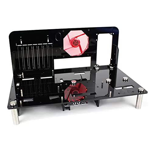 Chasis transparente simple con refrigeración líquida DIY, plataforma de prueba abierta para motherboard ITX, ATX, MATX, soporte para gabinete de PC acrílico, ATX miniatura 1