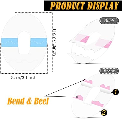 Miniatura 3 de Nuanchu Paquete de 64 parches adhesivos transparentes e impermeables para sensores de ducha transparentes estilo libre, parches de cinta de
