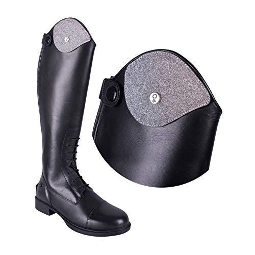 QHP - Parte superior reemplazable para botas hípicas en cuero negro talla única